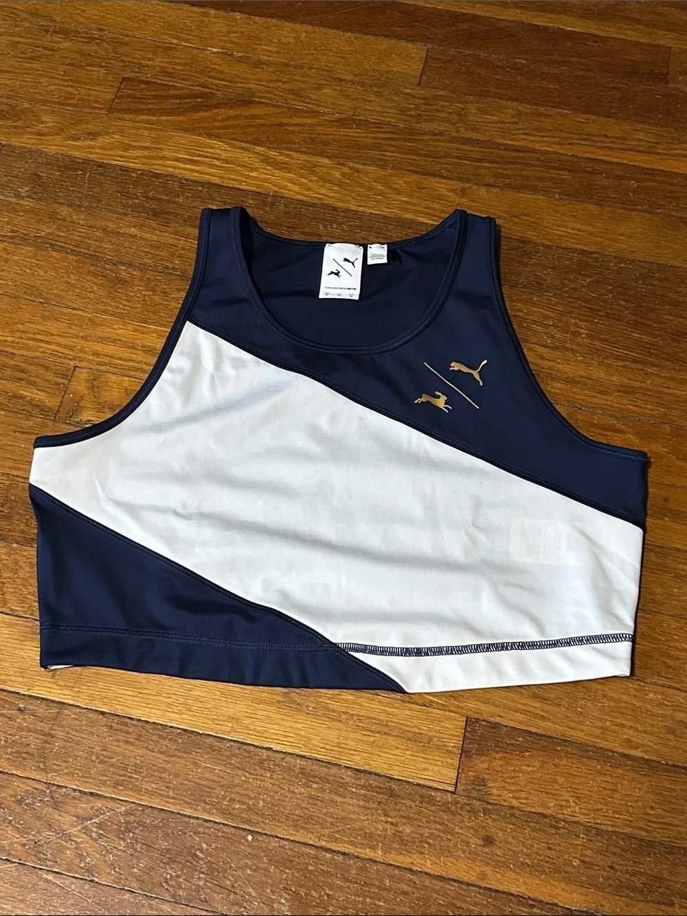 Puma x Tracksmith Bell Lap Top Running Crop, XL